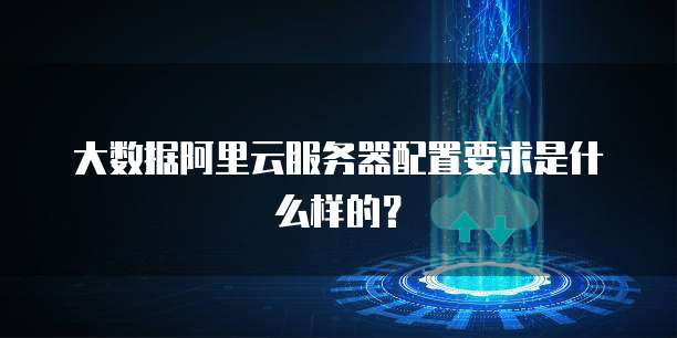 大数据阿里云服务器配置要求是什么样的?