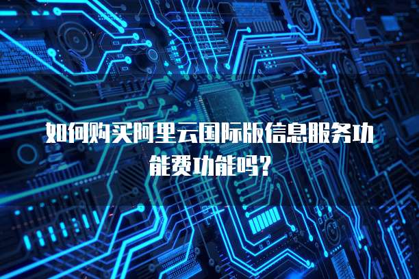 如何购买阿里云国际版信息服务功能费功能吗?
