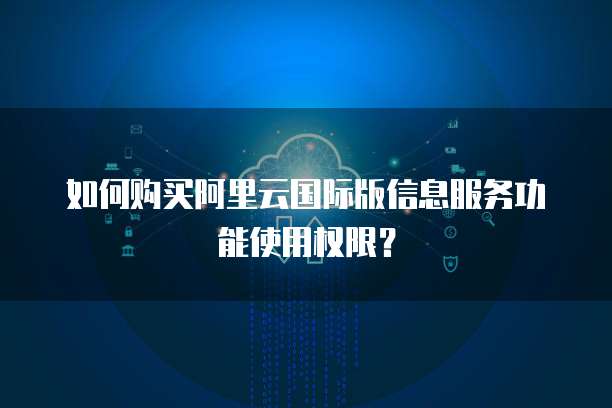 如何购买阿里云国际版信息服务功能使用权限?