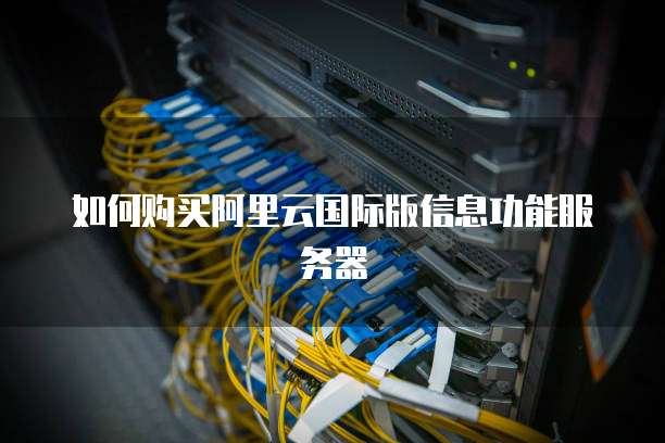 如何购买阿里云国际版信息功能服务器