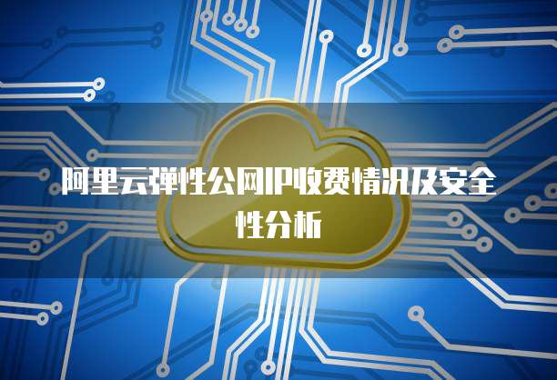 阿里云弹性公网IP收费情况及安全性分析