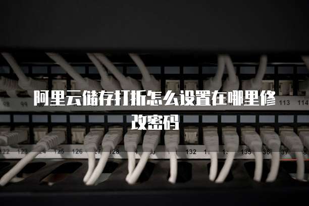 阿里云储存打折怎么设置在哪里修改密码