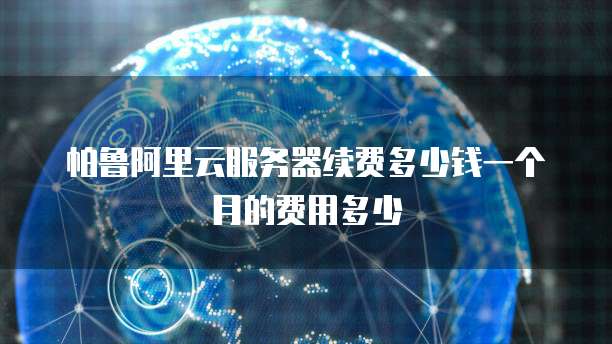 帕鲁阿里云服务器续费多少钱一个月的费用多少