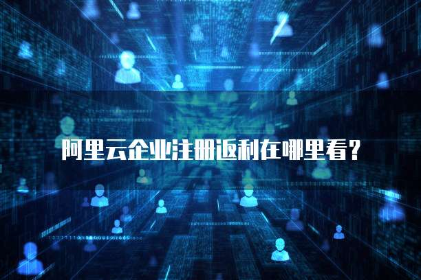 阿里云企业注册返利在哪里看?