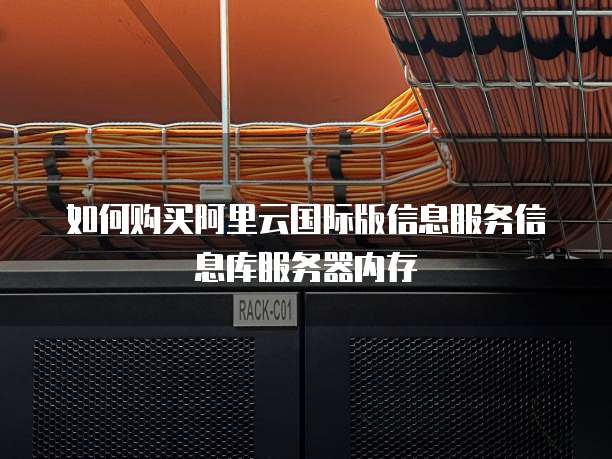 如何购买阿里云国际版信息服务信息库服务器内存
