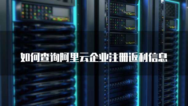 如何查询阿里云企业注册返利信息