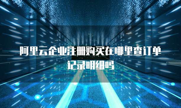 阿里云企业注册购买在哪里查订单记录明细吗