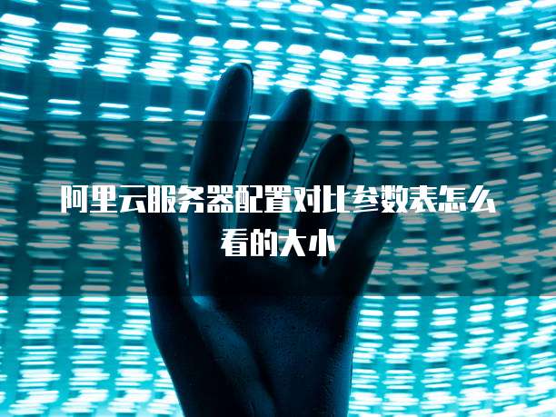 阿里云服务器配置对比参数表怎么看的大小