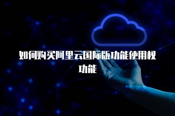如何购买阿里云国际版功能使用权功能