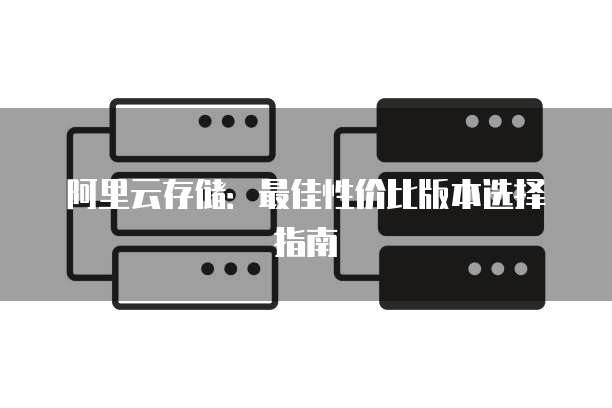 阿里云存储:最佳性价比版本选择指南