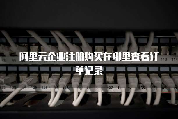 阿里云企业注册购买在哪里查看订单记录