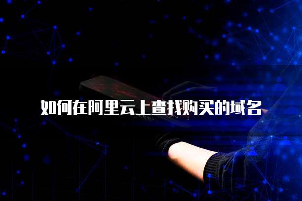 如何在阿里云上查找购买的域名