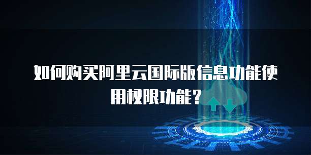 如何购买阿里云国际版信息功能使用权限功能？