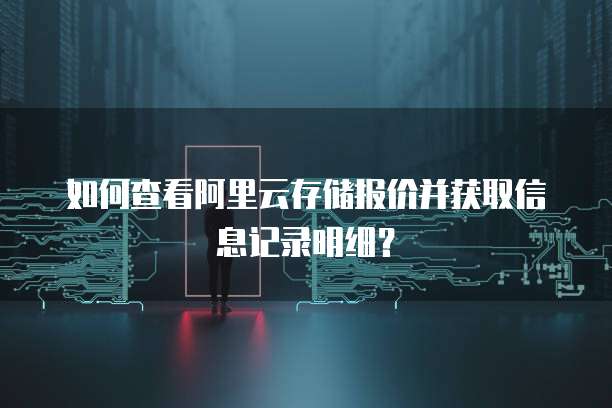 如何查看阿里云存储报价并获取信息记录明细?