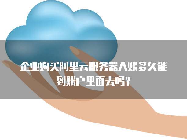 企业购买阿里云服务器入账多久能到账户里面去吗?