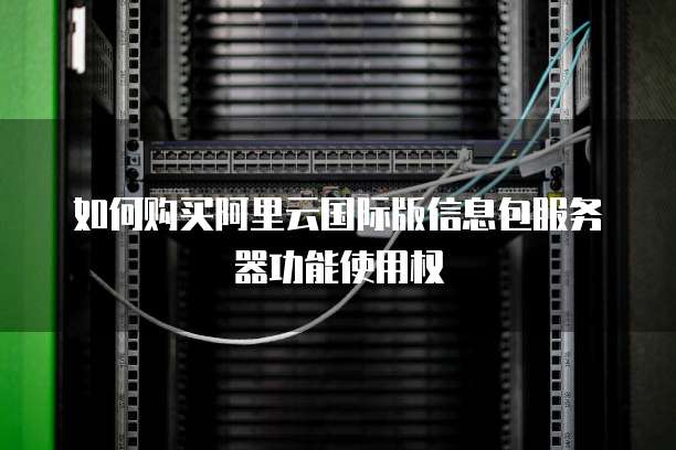 如何购买阿里云国际版信息包服务器功能使用权