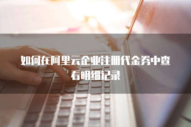 如何在阿里云企业注册代金券中查看明细记录