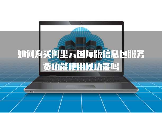 如何购买阿里云国际版信息包服务费功能使用权功能吗