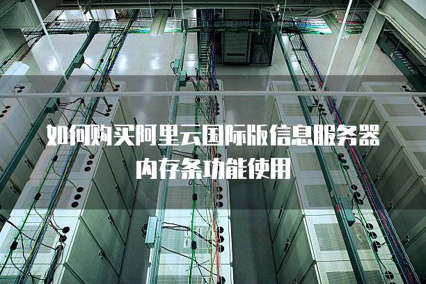 如何购买阿里云国际版信息服务器内存条功能使用