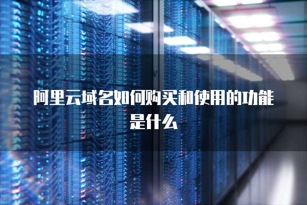 阿里云域名如何购买和使用的功能是什么