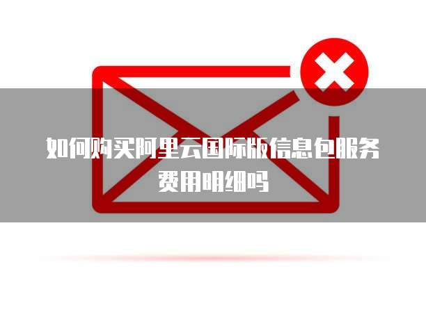 如何购买阿里云国际版信息包服务费用明细吗
