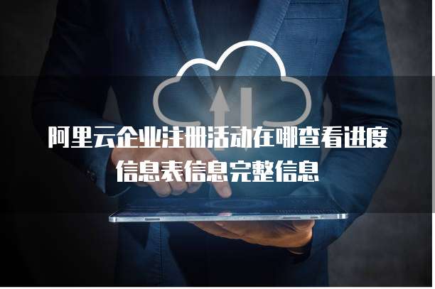 阿里云企业注册活动在哪查看进度信息表信息完整信息