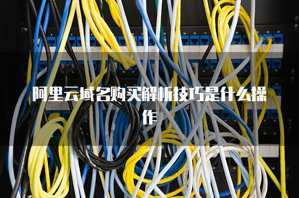 阿里云域名购买解析技巧是什么操作