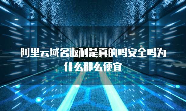 阿里云域名返利是真的吗安全吗为什么那么便宜