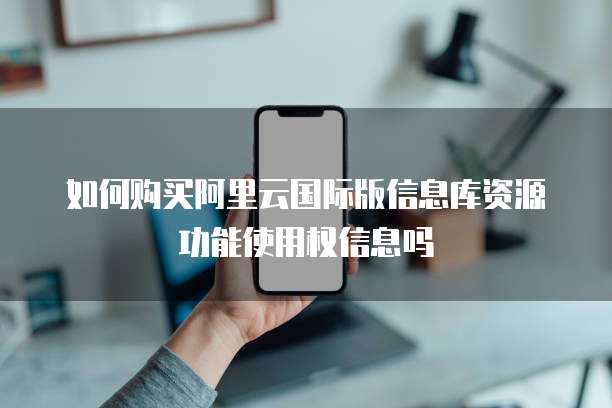 如何购买阿里云国际版信息库资源功能使用权信息吗