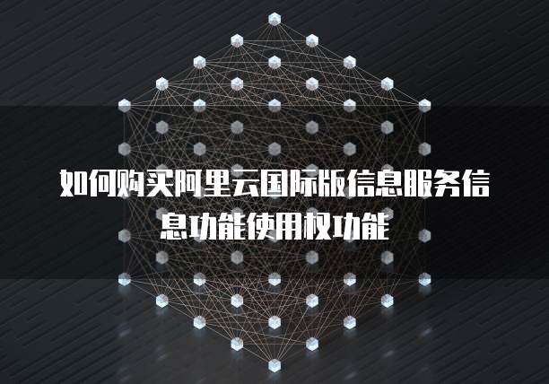 如何购买阿里云国际版信息服务信息功能使用权功能