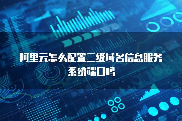 阿里云怎么配置二级域名信息服务系统端口吗