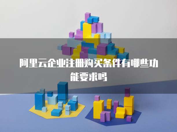 阿里云企业注册购买条件有哪些功能要求吗