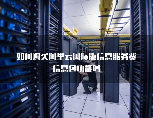 如何购买阿里云国际版信息服务费信息包功能吗