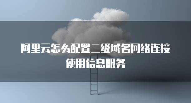 阿里云怎么配置二级域名网络连接使用信息服务