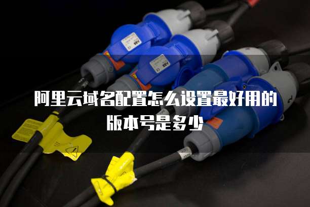 阿里云域名配置怎么设置最好用的版本号是多少