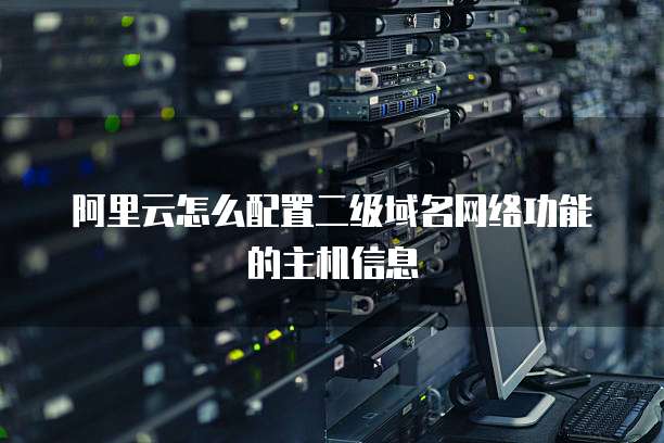 阿里云怎么配置二级域名网络功能的主机信息
