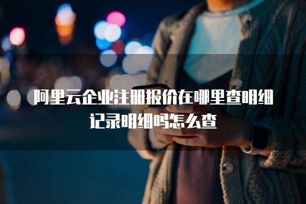 阿里云企业注册报价在哪里查明细记录明细吗怎么查