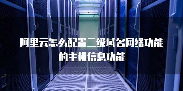 阿里云怎么配置二级域名网络功能的主机信息功能