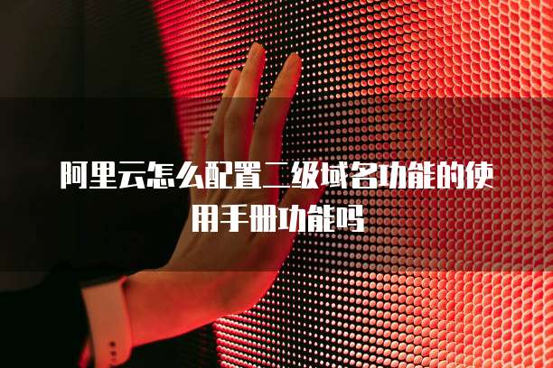 阿里云怎么配置二级域名功能的使用手册功能吗