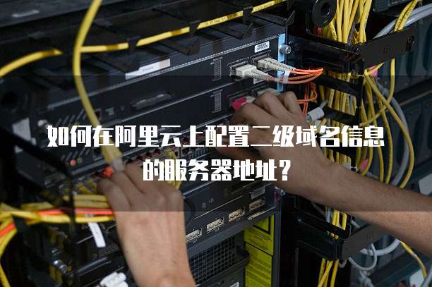 如何在阿里云上配置二级域名信息的服务器地址？