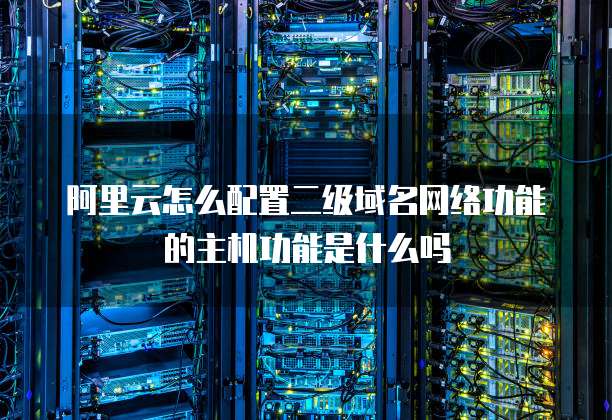 阿里云怎么配置二级域名网络功能的主机功能是什么吗