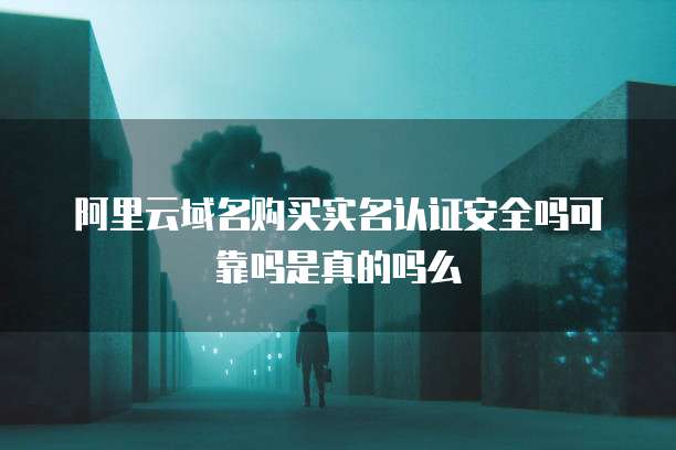 阿里云域名购买实名认证安全吗可靠吗是真的吗么