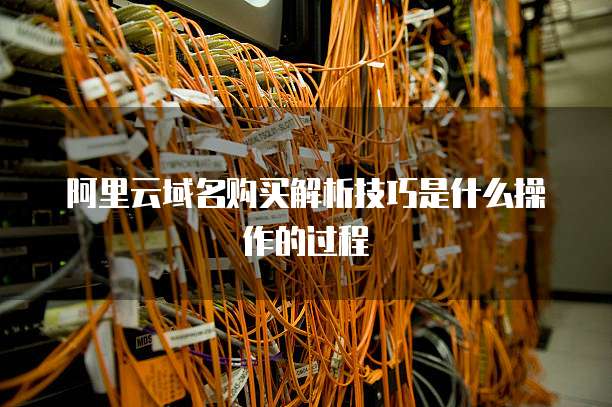 阿里云域名购买解析技巧是什么操作的过程