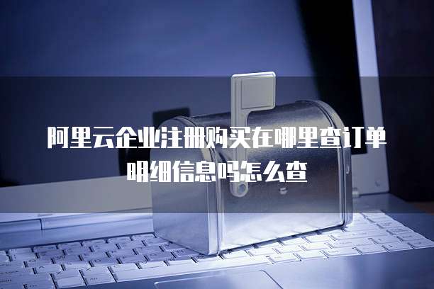阿里云企业注册购买在哪里查订单明细信息吗怎么查