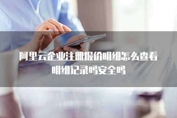 阿里云企业注册报价明细怎么查看明细记录吗安全吗
