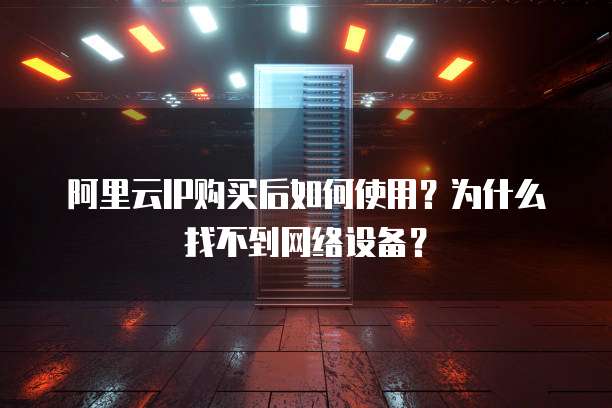 阿里云IP购买后如何使用?为什么找不到网络设备?