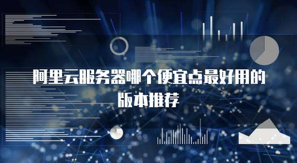 阿里云服务器哪个便宜点最好用的版本推荐
