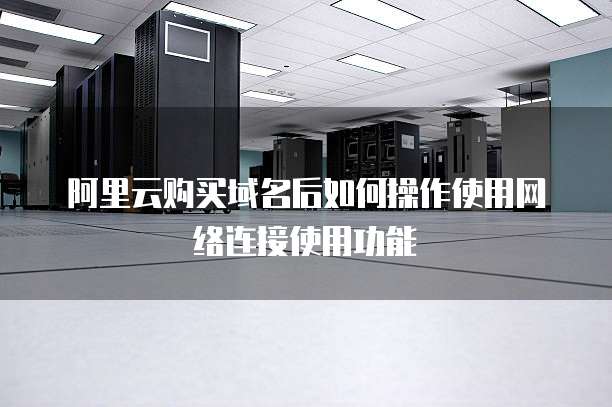 阿里云购买域名后如何操作使用网络连接使用功能