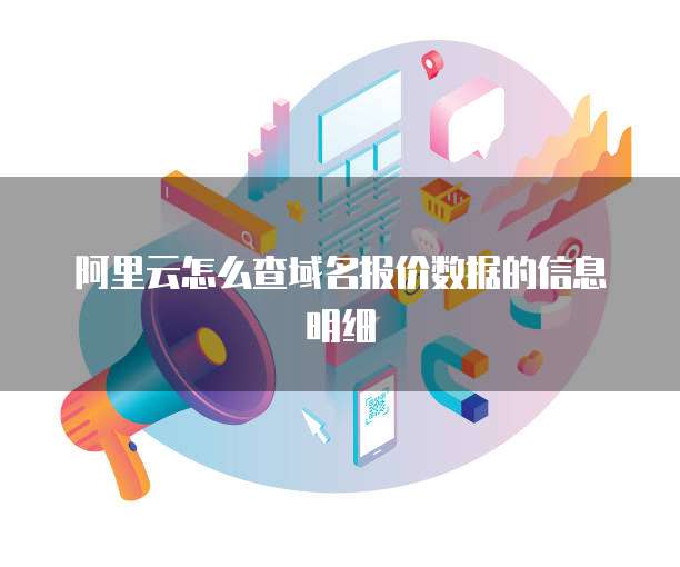 阿里云怎么查域名报价数据的信息明细