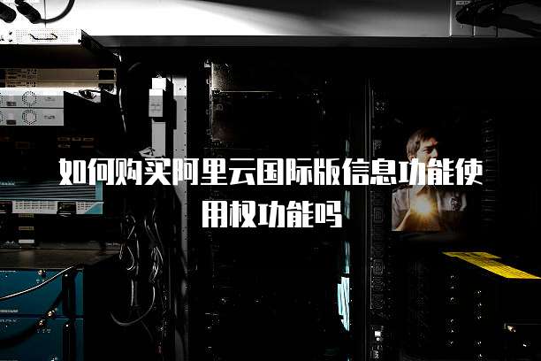 如何购买阿里云国际版信息功能使用权功能吗